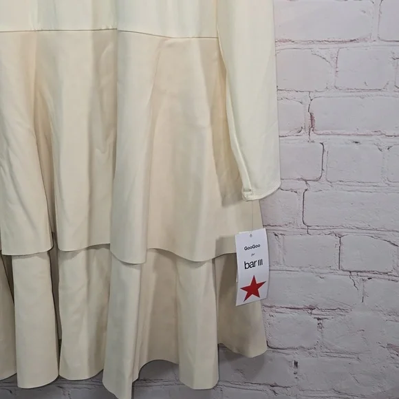 GooGoo Bar III Ruffled Two Tiered Mini Dress Sugar Cream Womens Size 2x NWT - Picture 8 of 16